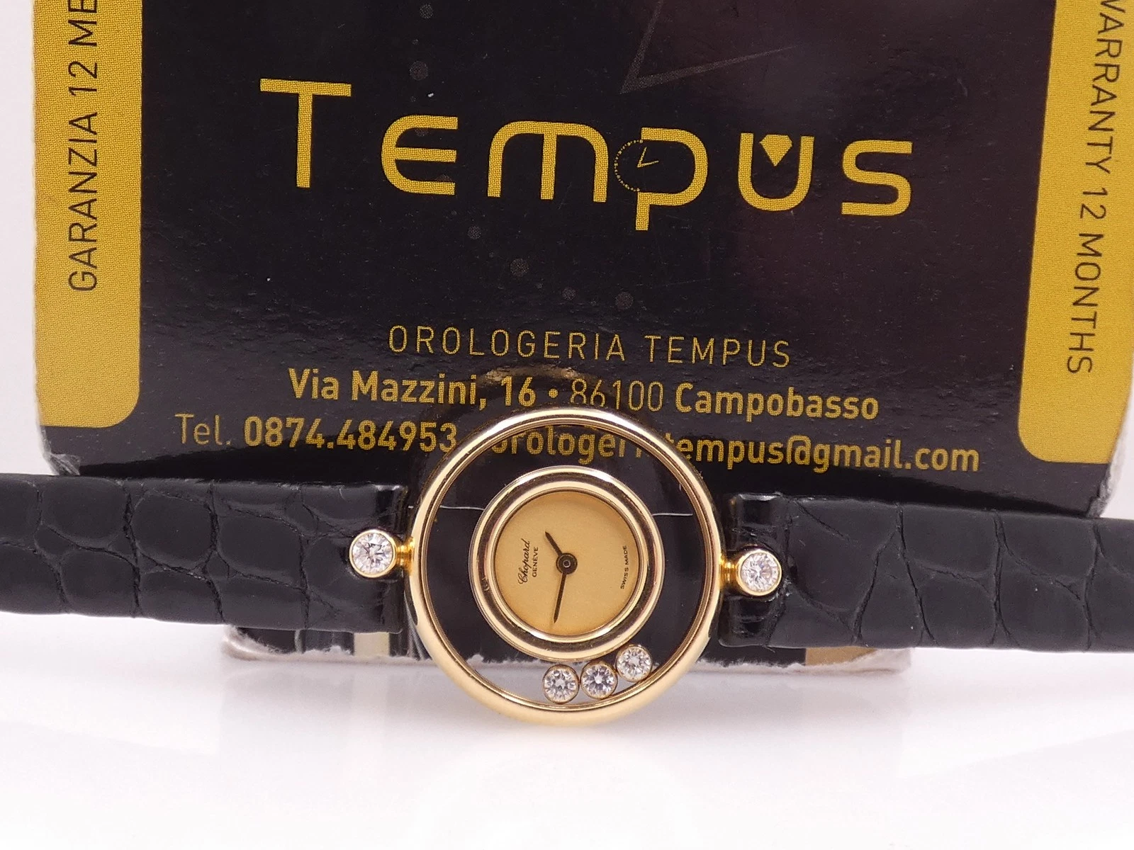 Chopard — CHOPARD HAPPY DIAMONDS LADY 20/3929 SOLID 18KT GOLD 2000s WATCH