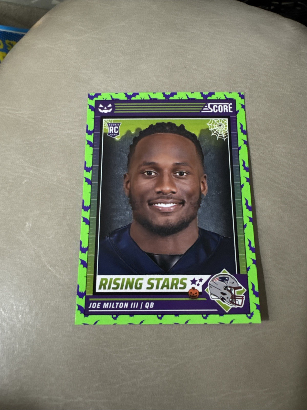 2024 Score-A-Treat #28 Joe Milton III RC Rising Stars Green Bats Patriots