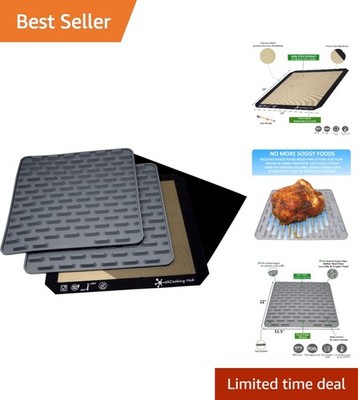 Eco-Friendly Silicone Non-Stick Mat Set for Perfect Baking in Air Fryers