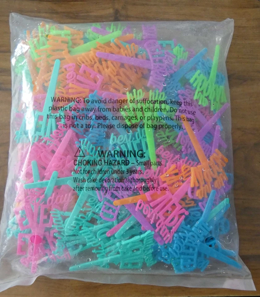 Nuevo DecoPac Decopics 24060 refranes de celebración Cupcake Toppers 144 unidades Foto 4 de 4