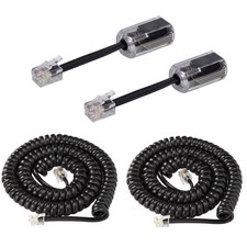 Telephone Handset Cord Detangler 2 Sets 2 Pack 7.5Ft Uncoiled 1.5Ft Coiled