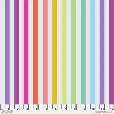 NEW! TULA PINK TRUE COLORS GRAYWORK DISCO STRIPE IN WHISPER COTTON FABRIC 1/2 YD