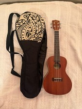 Kala KA-C Mahogany Concert Ukulele with Tribal Hawaiian Accent Gig Bag