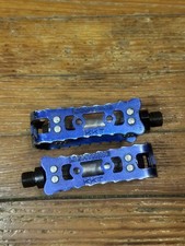 BMX KKT AMX Blue Pedals, 9/16" Axle, Early 80's Vintage old School