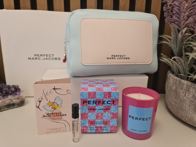 Marc Jacobs Perfect Kerze Kosmetiktasche & Parfum Set Neu