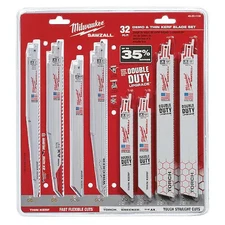 Milwaukee Tool 49-22-1132 Sawzall Demolition And Standard Blade Set (32-Piece)