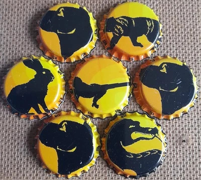 7 Kronkorken UNUSED ANIMAL YELLOW SET TIK 2004 SLOVAKIA bottle caps crown chapas - Bild 1 von 3
