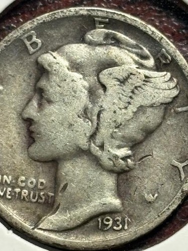 1931 P D S (3 PIECE LOT) Mercury Silver Dimes - BETTER DATE & GRADES - Picture 6 of 16