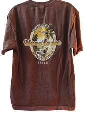Hang Loose Hawaii Men's T-Shirt Size Medium Brown Aloha Kick Back EUC