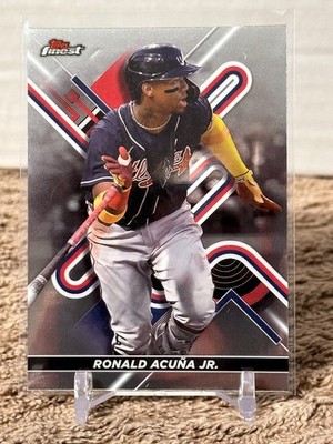 2022 Topps Finest Ronald Acuna Atlanta Braves card # 31