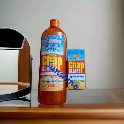 Chap Claire Triple Peeling Shower Ge 1 Liter & Öl 125 ml, reich an Vitamin E