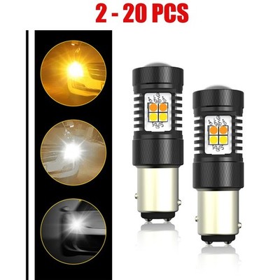 2-20X 1157 Front 2357 Blinker LED Turn Signal Light Bulbs Switchback 2-Color A/W