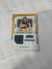 2021 Panini Contenders Pat Freiermuth Rookie Ticket Jersey Card. rookie card picture
