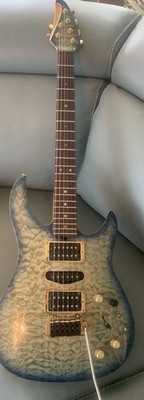 Brian Moore C90P.13 USA Custom Shop 2004-Blue Coral Reef Quilt-RMC Piezo/13 Pin
