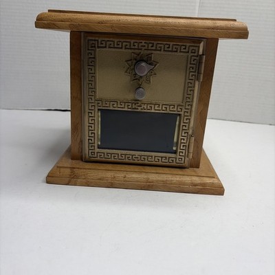 Handcrafted VTG 1965 Post Office Mail Box Combination Door Wooden Bank Lock Box