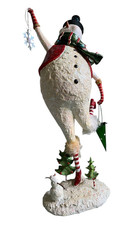 Happy Dancing Snowman With Mini Snow Buddy 15" Resin
