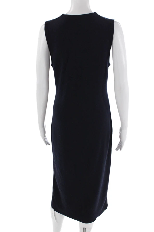 Vestido suéter Theory para mujer sin mangas Koldeen Preen azul marino talla grande Foto 3 de 4