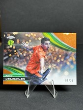 2025 Topps Chrome #213 Altug Celikbilek Orange Geometric Refractor #/25