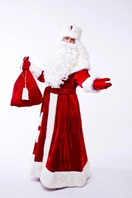 Ded Moroz costume Santa Claus outfit Grandpa Father Frost long robe high quality