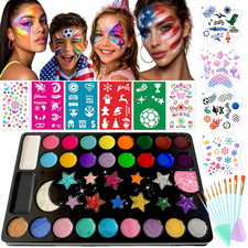 Face Paint Palette Kit 40 Colors Waterproof Oil Based Body Paint Makeup Kit | Fa