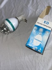 LED Full Colour Auto Rotating Lamp Party Light Disco Bulb 3W E27 Base