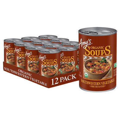 Amy S Soup, Vegan Fire Roasted Southwestern Vegetable Soup with Organic Black Be