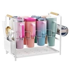 Housolution Water Bottle Tumbler Storage Organizer Drying Rack for Stanley