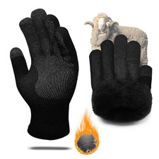 Winter Thermal Gloves for Men - Merino Wool, Touchscreen, Fleece Lined