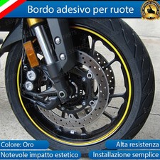 PROFILO ORO BORDO ADESIVO RUOTE MOTO PER HARLEY DAVIDSON 107 BREAKOUT
