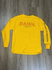 Kendrick Lamar DAMN Tour Long Sleeve Shirt Yellow 2017 Size Large