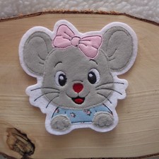 Maus Mäusemädchen Applikation   Aufnäher Patch Kinder