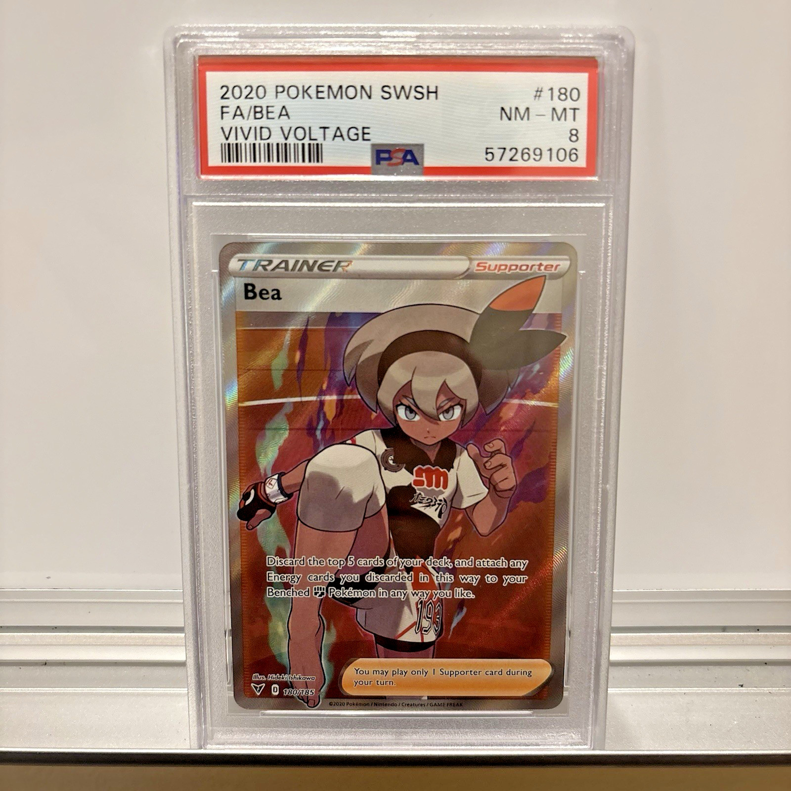 2020 POKEMON SWORD & SHIELD VIVID VOLTAGE #180 FULL ART BEA PSA 8