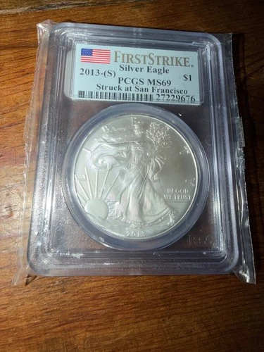 2013 (S) $1 FIRST STRIKE  American Silver Eagle PCGS MS69