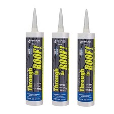 Sashco Through The Roof Sealant, 10.5 oz Cartridge, Clear Pack of 3