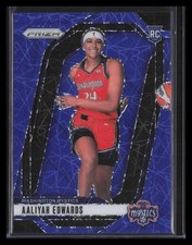 2024 Panini Prizm WNBA #142 Aaliyah Edwards Blue Velocity Prizms
