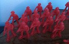 Vintage Plastic Red Firemen / Fire Fighters Figure Lot of 46 Cake Top  — photo 4