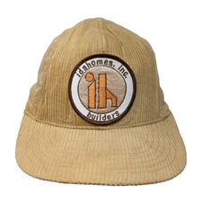 Idahomes Inc. Builders Snapback Hat Brown One Size Adjustable Corduroy 6 Panel