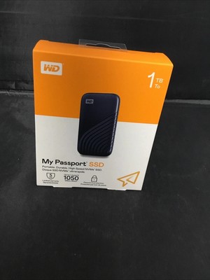 Western Digital 1TB SSD Portable Hard Drive My Passport Backup 1 Terabyte