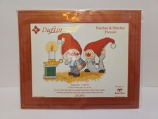 Dustin Counted Cross Stitch Kit Christmas Gnomes Design 8011 1364116 Vtg NEW