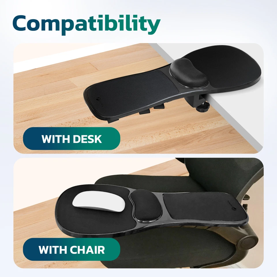 Purely 5920 Ergonomic Arm Rest Mouse Pad for Desk & Chair, Black - Image 4 of 4