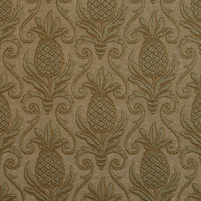 Pineapple Durable Jacquard Upholstery Grade Fabric By The Yard E525 Green