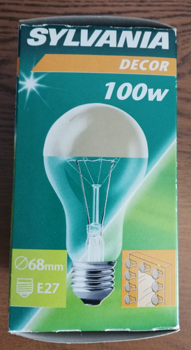 Neu Sylvana Decor 100W 68mm E27 gold Reflektor oben 240V 1170lum Glühbirne