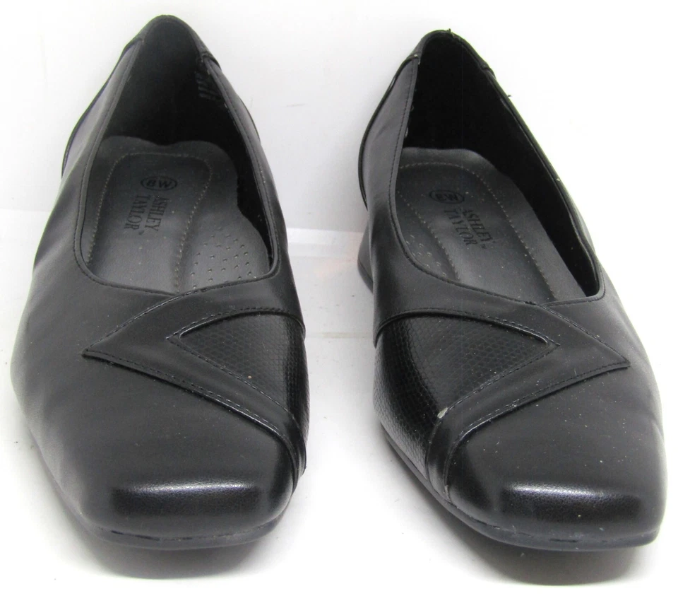 Zapatos sin cordones Ashley Taylor negros para mujer, talla 8 W. Foto 3 de 4