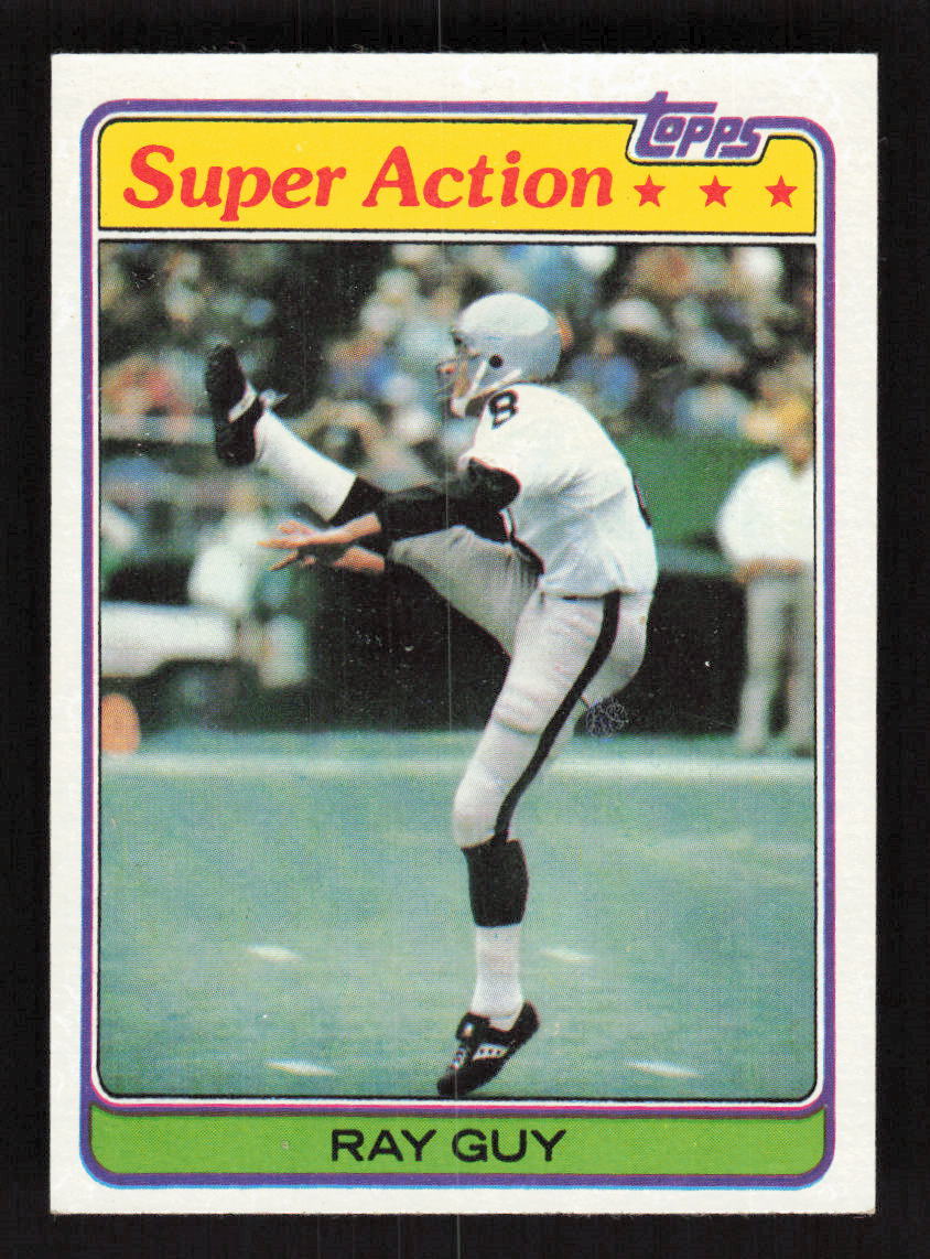 1981 Topps #186 Ray Guy Oakland Raiders