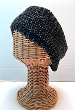 Black Knit Mixed Shiny thread Soft Stretch Headwrap Warmer Ear Headband