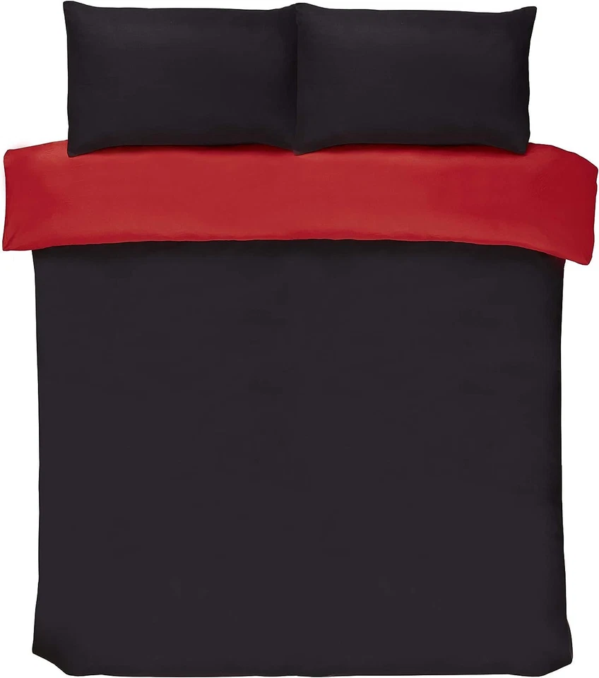 Juegos de fundas de edredón reversibles lisas de fácil cuidado Impressions 4 colores 3 tamaños Foto 2 de 4