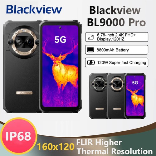 Blackview BL9000 Pro 5G IP68 Phone Thermal Imaging FLIR 36GB RAM 512GB ROM 120W