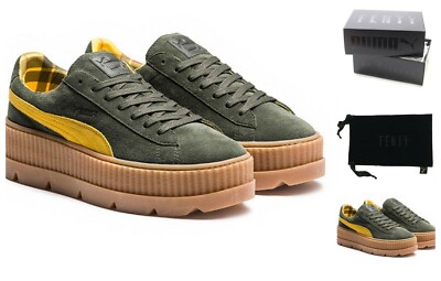 Puma fenty x Rihanna suole con rilievi Creeper Scarpe Sneaker Donna Verde  Scarpe Da Ginnastica Originali | eBay