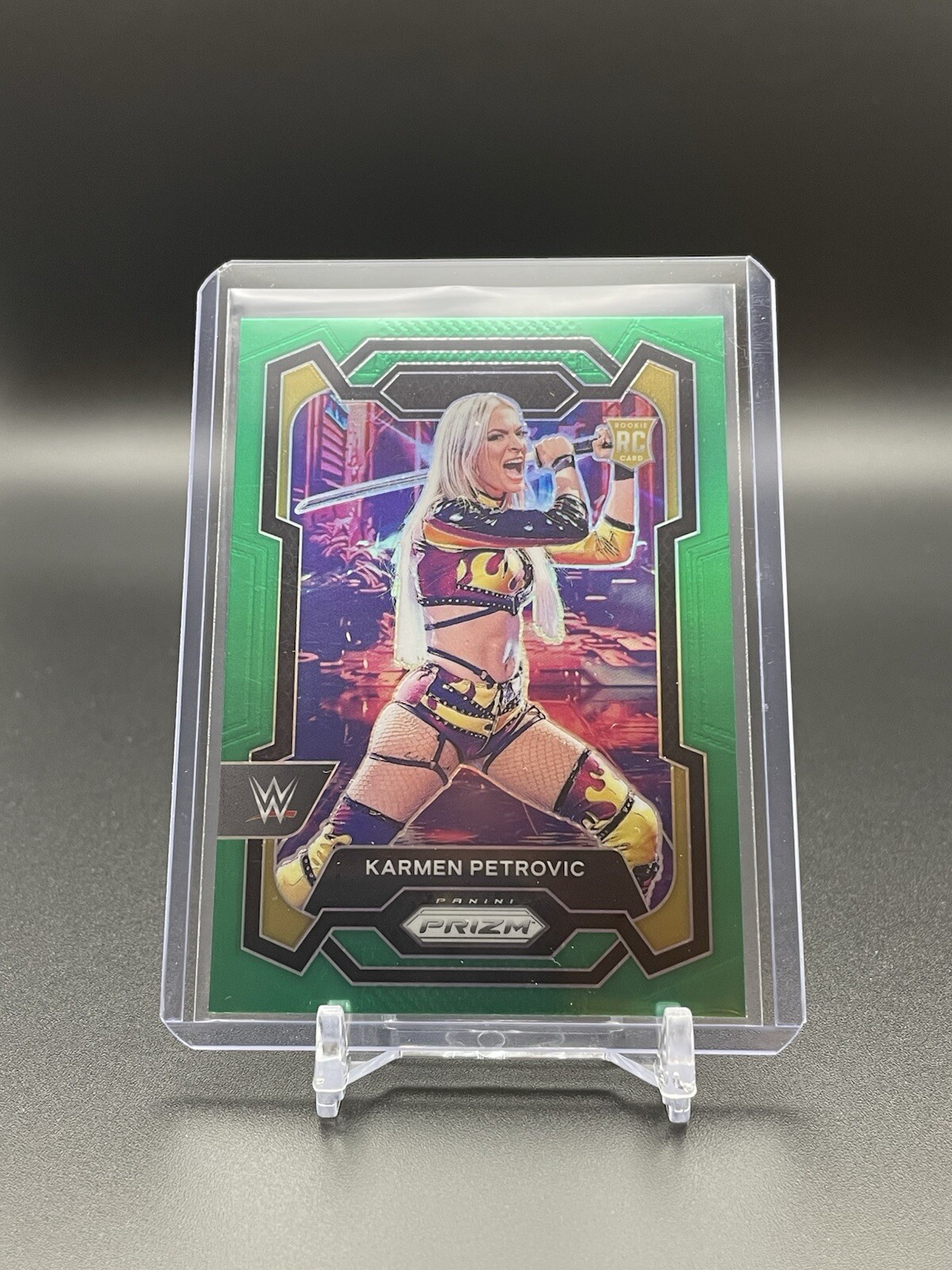 2024 Panini Prizm WWE - Green Prizm #107 Karmen Petrovic (RC)