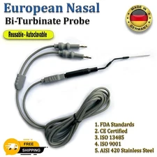 ENT Nasal Bi-Turbinate Probe Electrodes Reusable CE-Certified with Cable